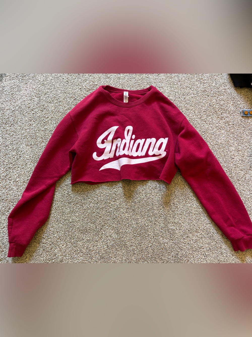 Gildan Maroon Crewneck Sweatshirt with White Tag